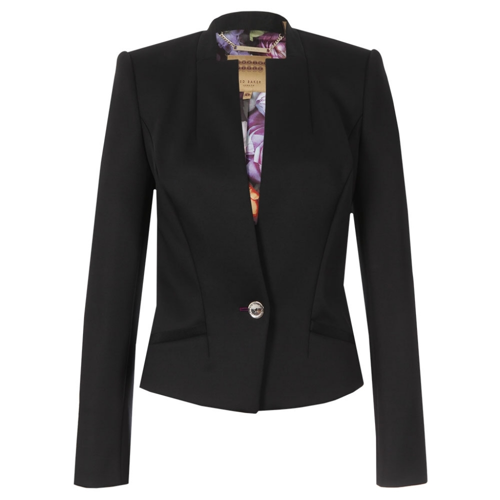 Ted Baker London Chaya Neoprene Suit Jacket Size 2 US 6